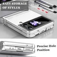 thumbnail image 2 of Compatible Transparent Case for Samsung Flip 4 Case Clear Flip 3 with S Pen,Hinge Protective Galaxy Flip 3 Case Cover for Galaxy Z Flip 4 Clear Case,Galaxy Z Flip 4 5g case with S Pen Holder, 2 of 7