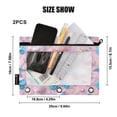 thumbnail image 2 of 2 Pack Flip Folders with Clear PVC Window Binder Pouches 3-Ring Binder Organizer for Office & Home Seashells and Bows, 2 of 6