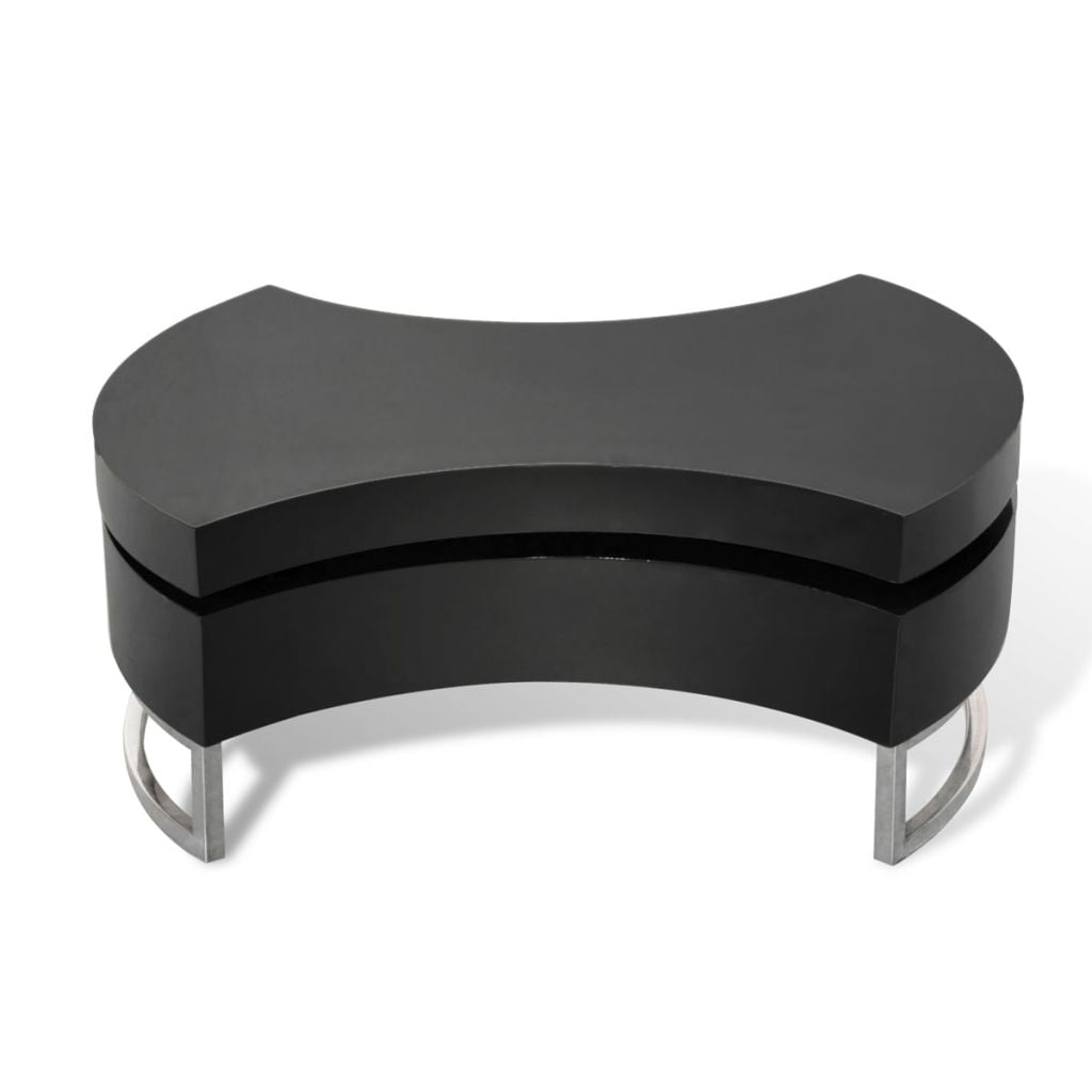 Kepooman Modern Shape-Adjustable Storage Coffee Table for Living Room Office Bedroom, Black Kepooman Modern Shape-Adjustable Storage Coffee Table for Living Room Office Bedroom, Black