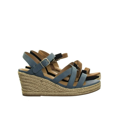 Brown Espadrille - Jubilee by City Classified, Espadrille Rope Jute Wrap Platform Wedge Open Toe Dress Sandal