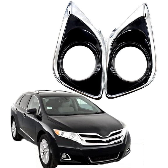 ALL-CARB Left And Right Fog Light Trims For 2013-2016 Toyota Venza TO1038183 TO1039183
