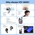 thumbnail image 4 of HTC NE20 Wireless Bluetooth 6.0 In-Ear Earbuds, AI Translator, Noise-Cancelling Headphones, LED Touch Screen, 130+ Languages, 24H,Black, 4 of 19