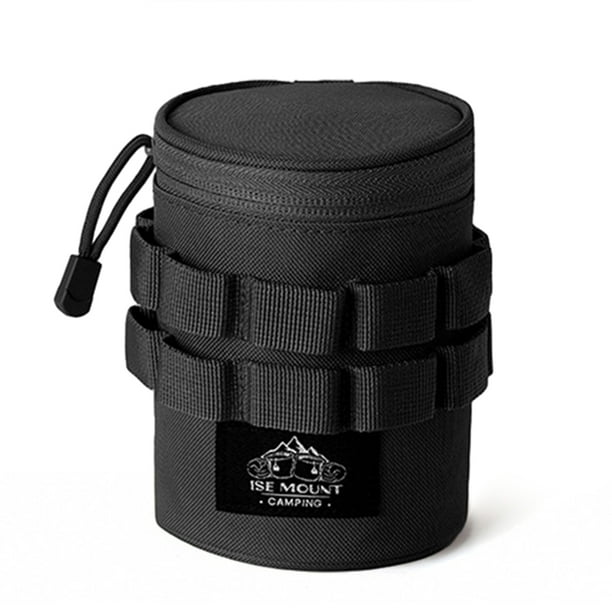 Bolsa ligera para accesorios de camping con asa (negra pequeña)