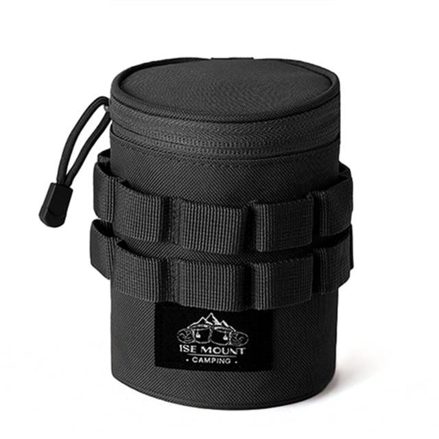 Accesorio para acampar de bolsa ligero con accesorios para acampar (pequeños) negros