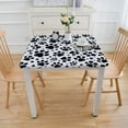 thumbnail image 3 of BANET  Black Animal Print&nbsp;Table&nbsp;Cover Tablecloths Rectangle Table Cover Waterproof Cute Pet Cat Dog Birthday Party Decorations White, 3 of 7