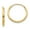 Colorname Hoopear: Yellow / 12x12mm, variant on 14k Yellow Gold Endless Hoop Earrings - .4 Grams - Measures 17x17mm