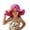 Hot Pink, variant on ZHOGXU Kids Sun Hat With Wide Brim Flower Applique Beach For Girls Daily Casual Wear