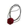 thumbnail image 2 of Segolike 2xFlower Choker Necklace for Women Lace up Choker for Holiday Wedding Birthday Red 2 Pcs, 2 of 8