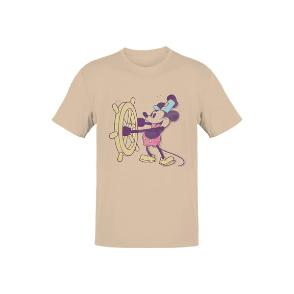 Retro Cartoon Steamboat Adventure Men's T-shirt