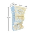 thumbnail image 5 of 2-Pack Millwork Rose Corbel 6 5/8-Inch W x 3 3/4-Inch D x 10 1/4-Inch H High Density Polyurethane OC-031, 5 of 5