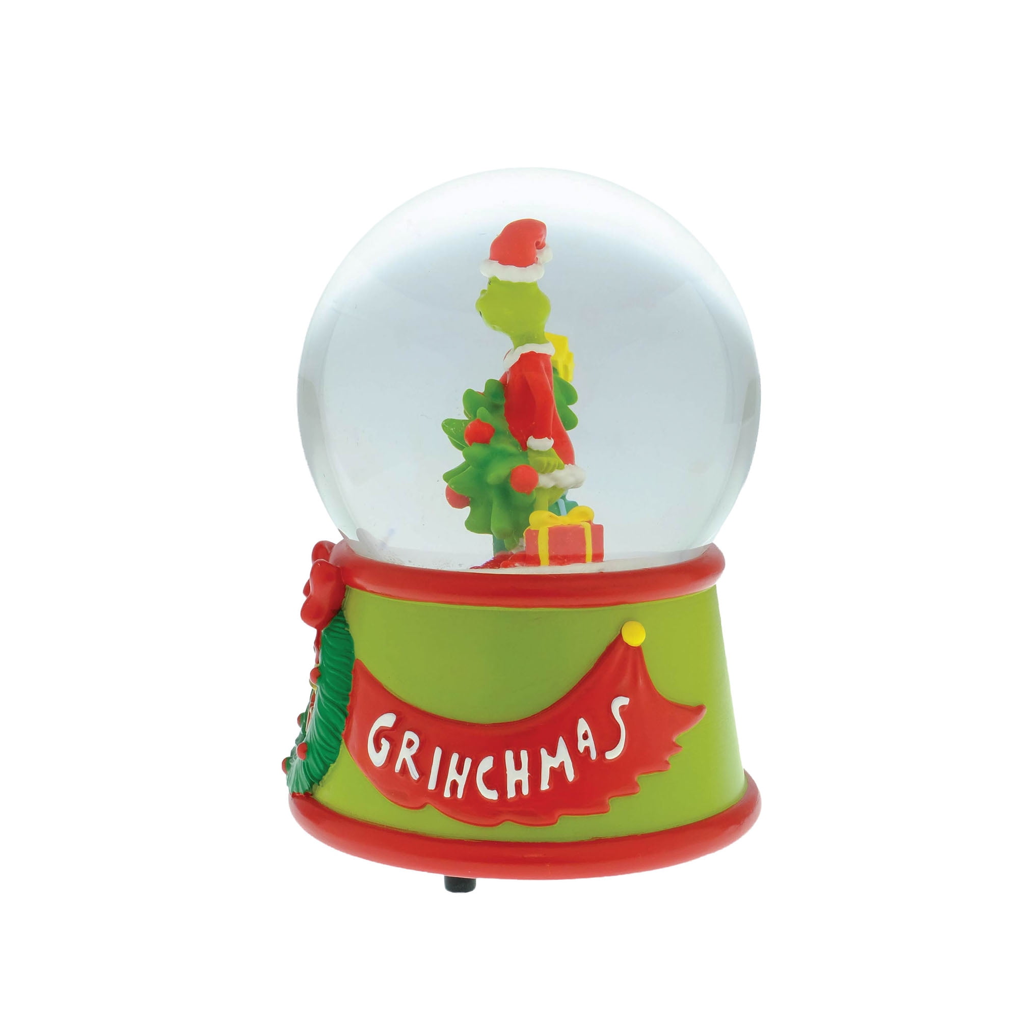 Grinch 100mm Christmas Snow Globe – Merry Grinchmas Holiday Tree Design