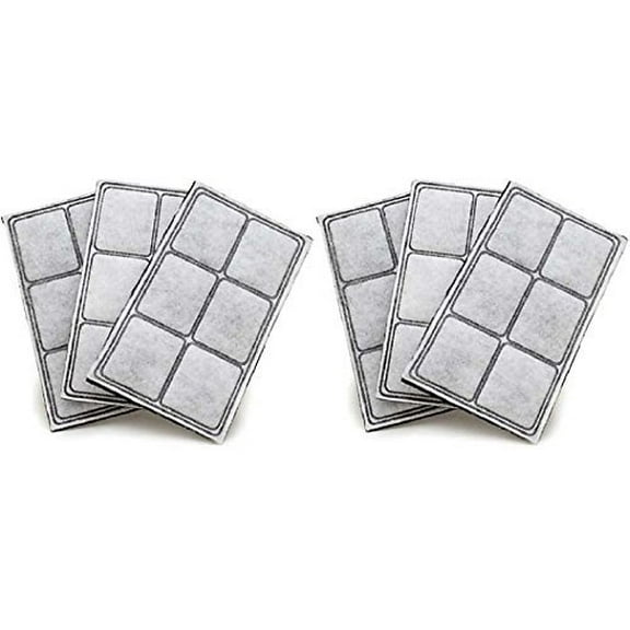 NISPIRA Premium Platium Charcoal Water Filter Replacement for Drinkwell Pet Fountain - 6 Filters