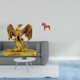 thumbnail image 2 of Escultura,Estatua de resina,figura decorativa para el hogar.,Figura de escritorio,Estatua tradicional sueca del caballo de Dala,Figura creativa del caballo Dalecarliano, 2 of 7