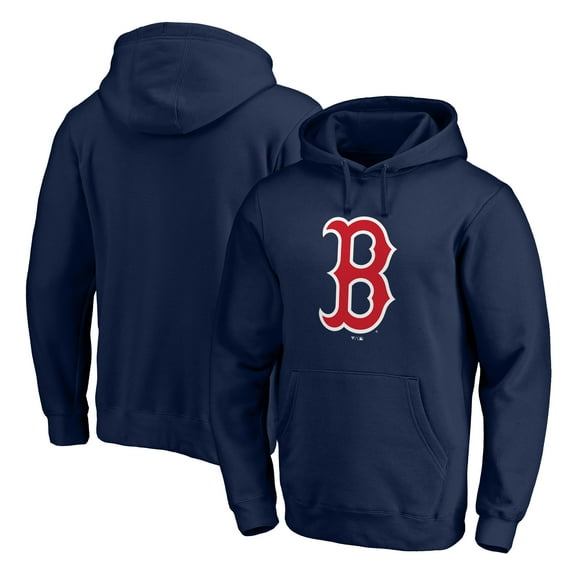 Men's Navy Boston Red Sox Official Team Logo Pullover Hoodie