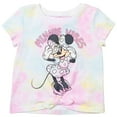 thumbnail image 3 of Disney Minnie Mouse Toddler Girls T-Shirt French TerryShorts and Scrunchie 3 Piece Outfit Set Infant to Little Kid, 3 of 5