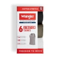 thumbnail image 3 of Wrangler Men’s Cotton Stretch Tank Top, Small, Black/Dark Olive/Bright White, 6-Pack, 3 of 8