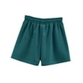 thumbnail image 3 of LEBONYARD Women's Shorts Wide Leg,Women's Summer Solid Pocket Home Casual Sports Shorts Green L, 3 of 4
