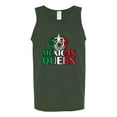 thumbnail image 2 of Wild Bobby Mexican Queen Latin Pride Men Graphic Tank Top, Forest Green, XX-Large, 2 of 5