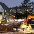 thumbnail image 2 of Outsunny Parasol de Patio Double Face de 10 Pi, Parasol d'Extérieur, Gris Foncé, 2 of 10