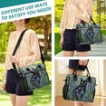 thumbnail image 5 of Cat Flowers Black Cooler Bag Lunch Bag Soft Cooler Cooling Tote Insulated Lunch Box for Adult Men Women, 5 of 6