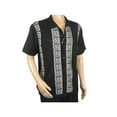thumbnail image 5 of Men Silversilk 2pc walking leisure Matching Suit Italian woven knits 51011 Black, 5 of 8