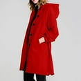 thumbnail image 4 of Niaviben Women's Long Trench Coat Plus Size Windbreakers for Women Windproof Jacket Women's Jackets for Women Trendy Womens Windbreaker Jacket Waterproof Rain Jacket Women Red S, 4 of 4