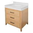 thumbnail image 4 of Kensington 30" Bathroom Vanity with Blonde Cabinet and Engineered Marble Countertop, 4 of 6