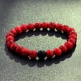 thumbnail image 2 of K-KED Couple His & Hers Distance Healing Bracelet Black Red Lava Matching YinYang-Women, 2 of 6