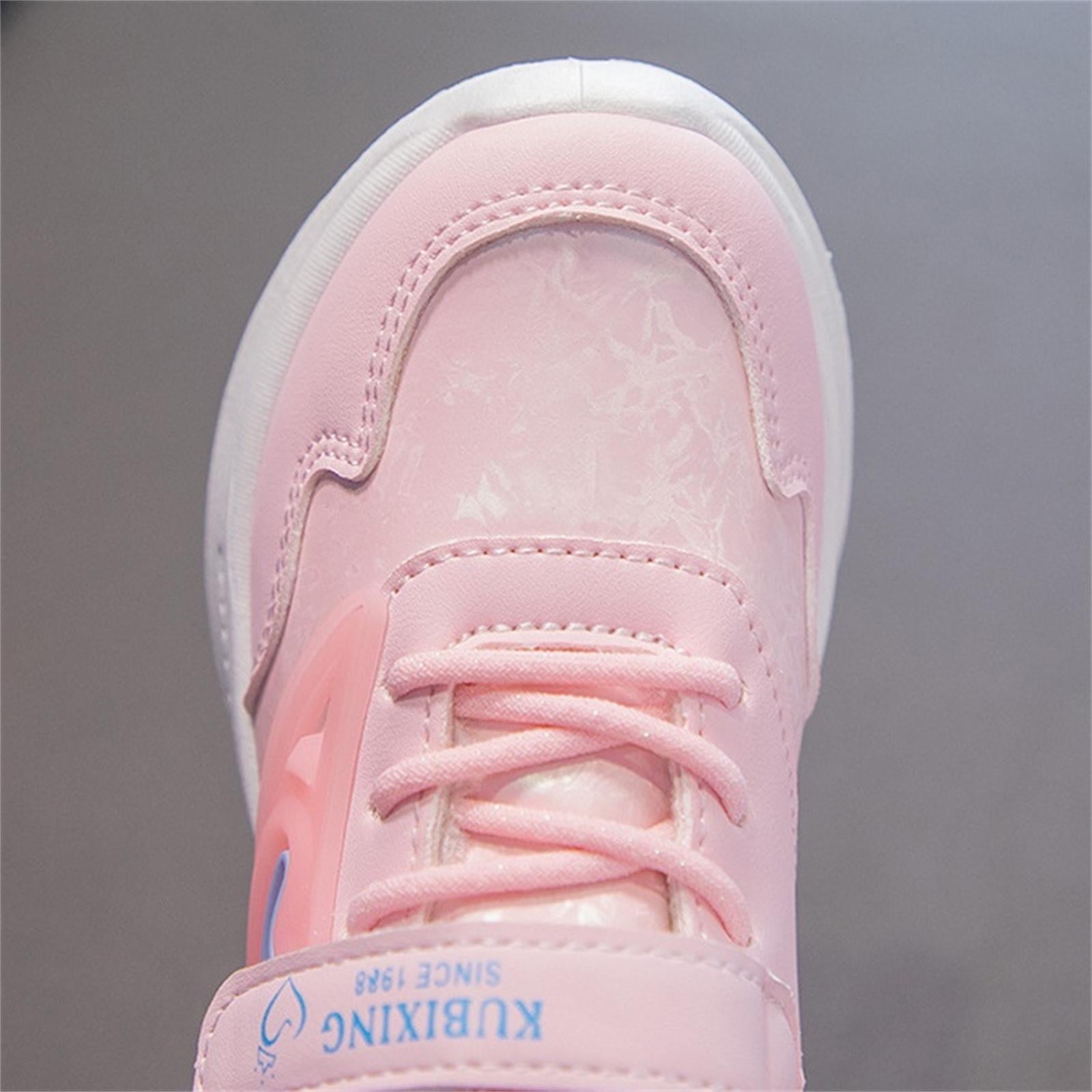 Bmisegm Fashion Children's Shoes Girls Leather Plus Velvet Sports