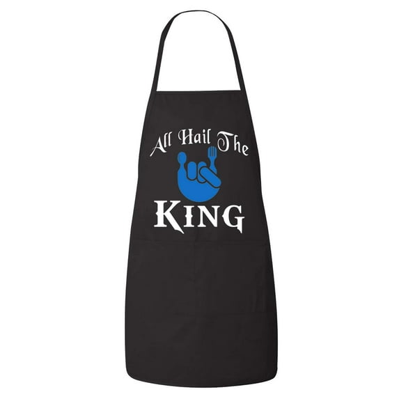 FASCIINO - Cute All Hail the King Chef Apron with Two Front Pockets