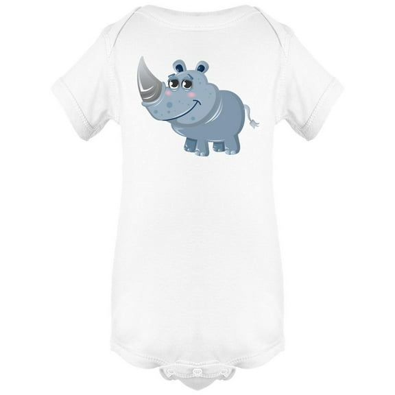Cute Rhino Sticker Bodysuit Infant -Image by Shutterstock, 6 Months