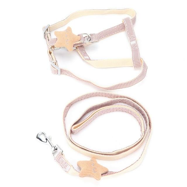 Cat Walking Rope with Leash, 360 Degree Rotatable Puppy Leash Adjustable Straps for Small Medium Large Cats Pink,Red,Blue,Khaki