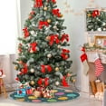 thumbnail image 4 of FMSHPON Easter Tree Skirt Colorful Eggs Bunny Xmas Christmas Tree Skirt Stand Mat for Holiday Party Decoration Indoor Outdoor 48 inches, 4 of 6
