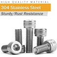 thumbnail image 3 of CHIFOOM 125 piezas Tuercas de tornillo de aleación de zinc Insertos roscados hexagonales Kit surtido de herramientas de tuerca para muebles de madera, 3 of 8