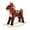 Dark Brown, variant on Yedigre Plush Rocking Horse with Moving Features – Sturdy Wooden Base, Musical Sounds for Ages 1-6