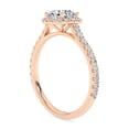 thumbnail image 4 of AFFY Halo Solitaire Engagement Rings For Women, 1.38 Carat (ctw) Lab Created Moissanite Promise Rings For Her In 10k Solid Rose Gold | VVS1 Quality Ring Size-7, 4 of 5