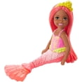 thumbnail image 2 of Muñeca Barbie Dreamtopia Chelsea Sirena, 6.5 pulgadas con pelo y cola color coral Barbie -, 2 of 2