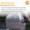 thumbnail image 5 of K&H Pet Products Travel Bike Basket Hood for Pets Classy Gray Large 12.5 X 16 X 13 Inches, 5 of 7