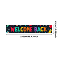 thumbnail image 3 of Colorful Welcome Back Banner with School Supplies Elements Backdrop Background Party Decorations for School Reopening Events Classroom Parties Student Gatherings, 3 of 8
