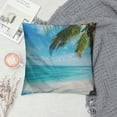 thumbnail image 2 of Orinice Palm Tree Beach Tropical Graphic Decorative Throw Pillow Cover for Home Couch Living Room Bed Sofa 12x12in, 2 of 5