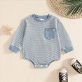 thumbnail image 2 of CAUYDY 3 6 9 Months Preemie Clothes Boy Newborn Sleepers 1T 2T Baby Boys Long Sleeve Romper Pajamas Infant Bodysuit Fall Winter Blue for Sizes 6-12 Months, 2 of 5