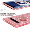 thumbnail image 5 of Samsung Galaxy S10 Plus/S10+ Case Cute Ring Kickstand Glitter Phone Case Cover, Bling Diamond Rhinestone Bumper Sparkly Clear Girls Women - Rose Gold, 5 of 5