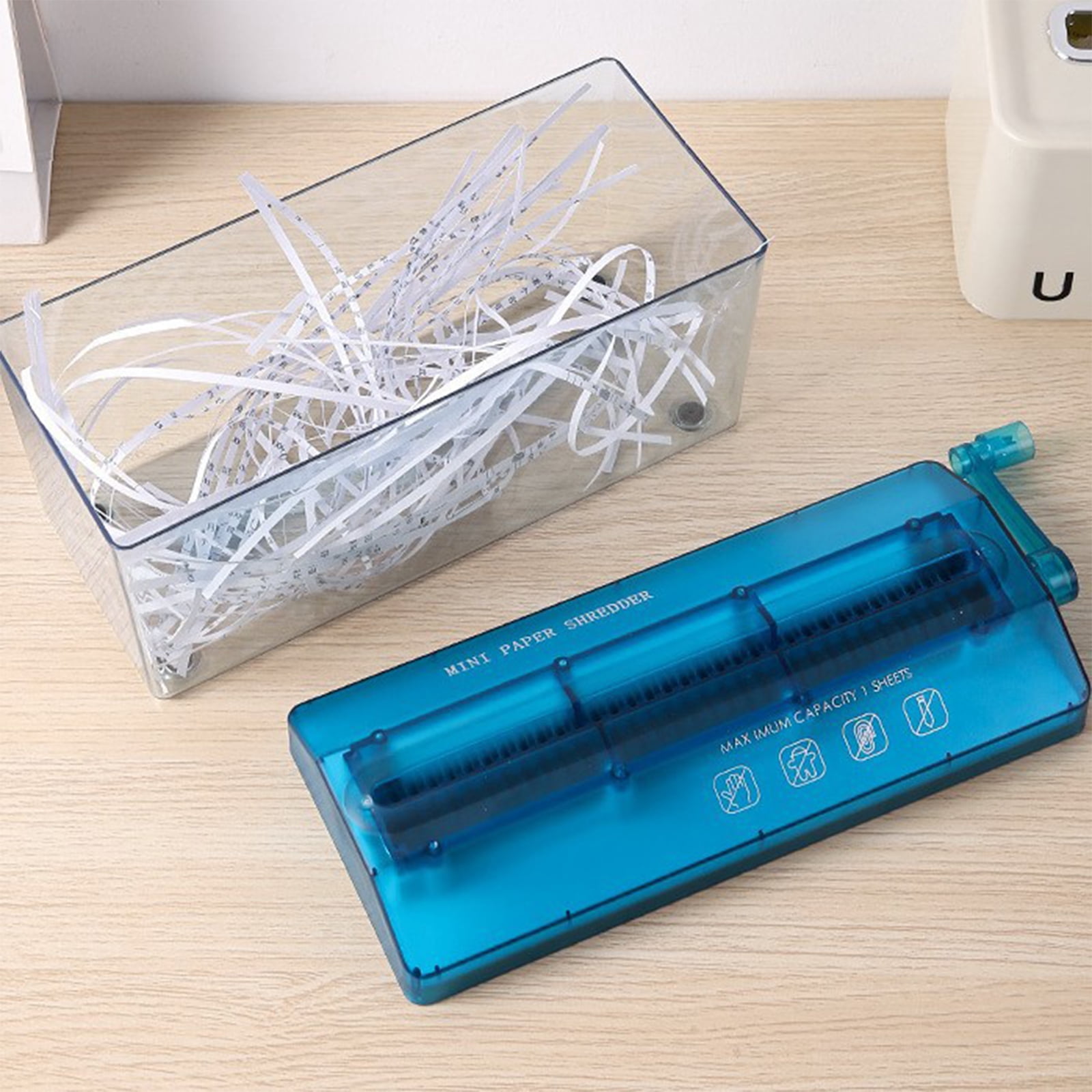 Portable Manual Paper Shredders Small Handheld Paper Shredding Machine for Home School Home Desktop Stationery