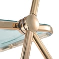 thumbnail image 3 of LeisureMod Lawrence Acrylic Folding Chair Gold Metal Frame 4 Set in Jade Green, 3 of 11