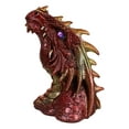 thumbnail image 6 of Fantasy Volcanic Fire Red Spiked Dragon Head Wall Decor Plaque With LED Lights, 6 of 8