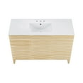 thumbnail image 5 of Cascade 48 in. Natural Oak Bathroom Vanity With White, 3-Hole Ceramic Sink Top, 5 of 8