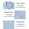 thumbnail image 5 of COOFANDY Mens Casual Short Sleeve Button Down Shirts Cuban Linen Textured Shirt Summer Beach Wear, 5 of 6