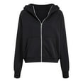 thumbnail image 5 of UngA Zip Up Hoodie Women Drawstring Cute Hoodies Fall Jacket Oversized Casual Sweatshirts with Pocket Womens Hoodies (Black,L), 5 of 6