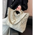 thumbnail image 2 of Kukuzhu Quilted Tote Bag for Women Padding Down Hobo Bag Casual Large Shoulder Bag, 2 of 6
