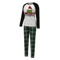 thumbnail image 2 of Conjuntos de pijamas navideños familiares a juego Grinch 2024, pijama de Grinch con parte superior y pantalones de pijama a cuadros, pijama de Grinch para niños y adultos para la familia, Hombres M, 2 of 4